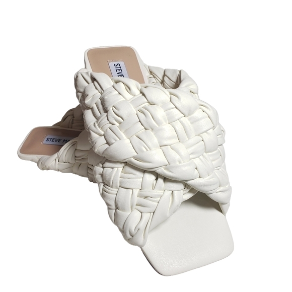 Steve Madden Marina Off White Slides Sz 5.5, 6 - Picture 1 of 10